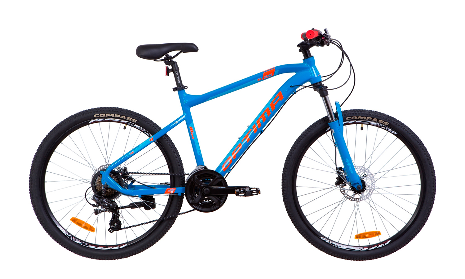Фотография Велосипед 26" Optimabikes F-1 HDD (2019), размер рамы M, Сине-оранжевый